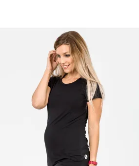 Active Workout Nursing Tee - Black