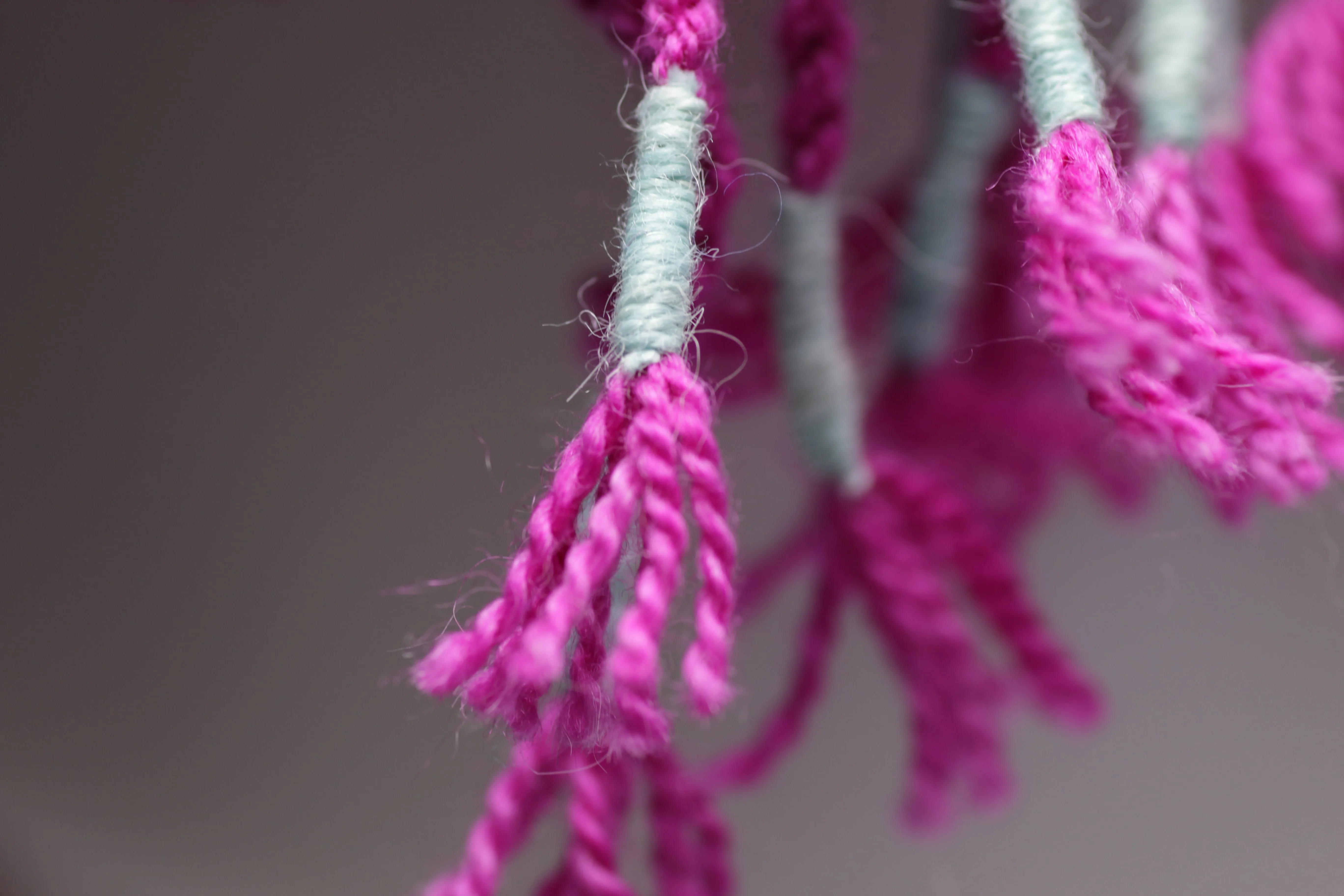 Alpaca Shawl - Pink & Light Blue