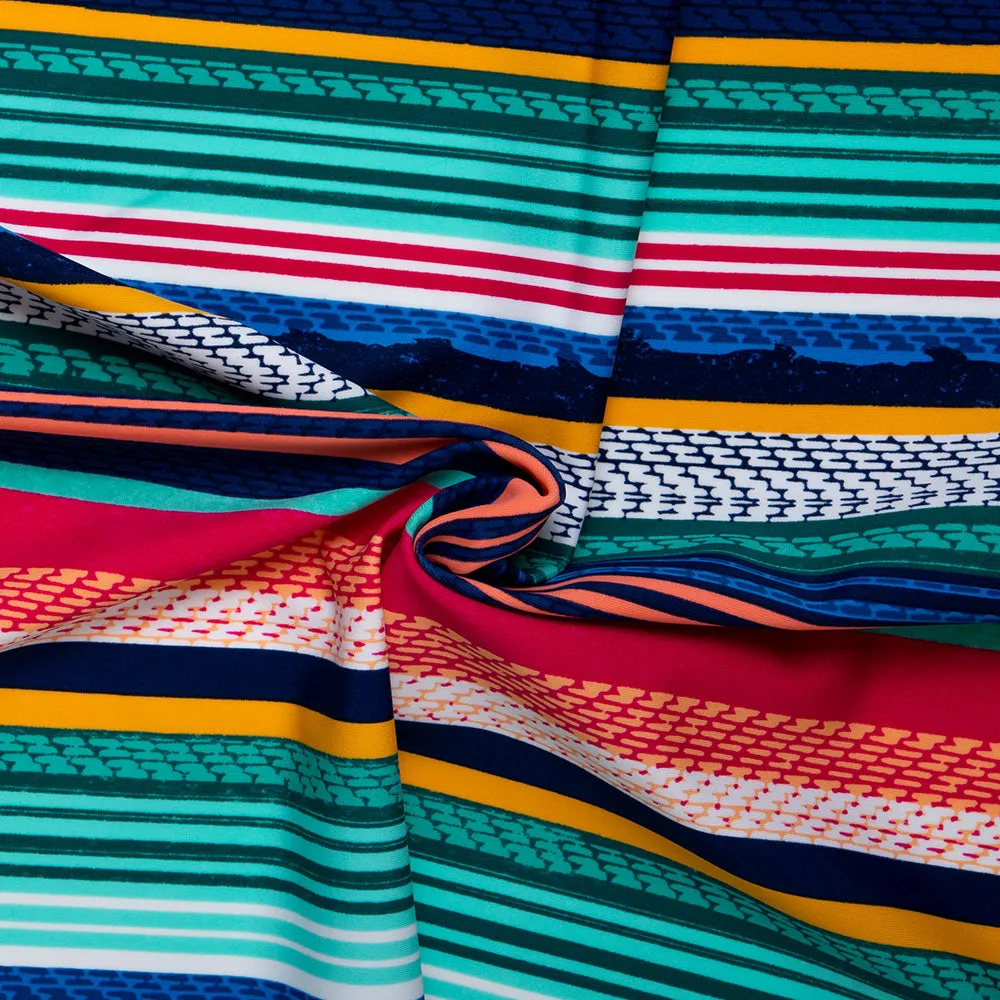 Bathing Suit Print - Geometric stripe - Multicolour