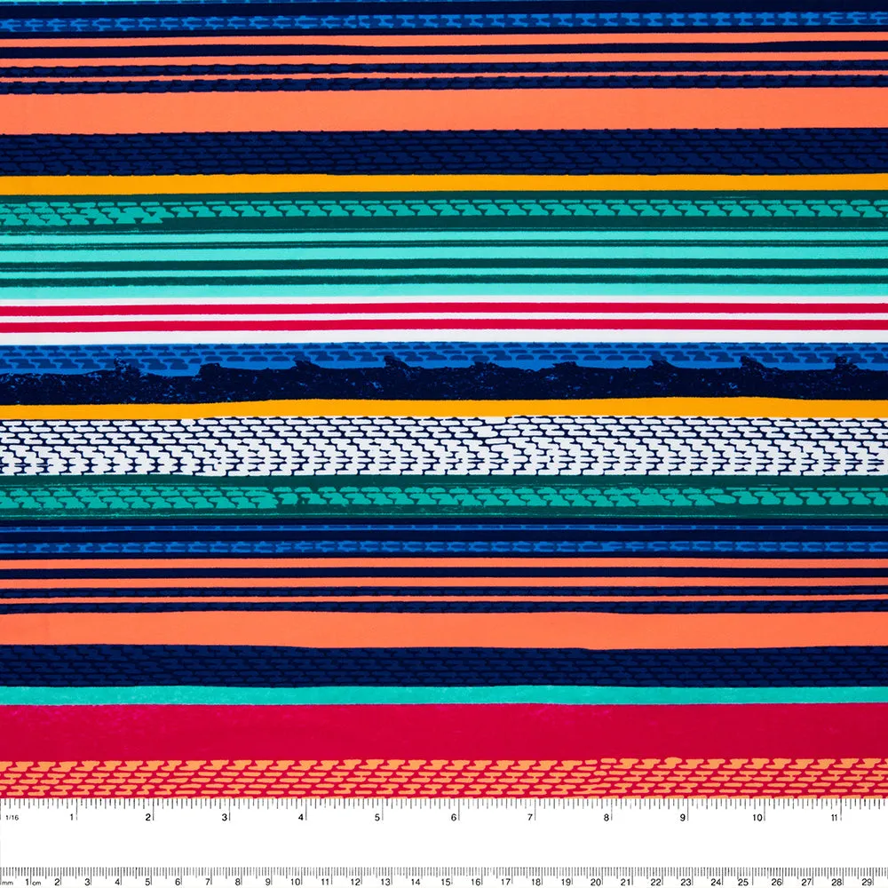 Bathing Suit Print - Geometric stripe - Multicolour
