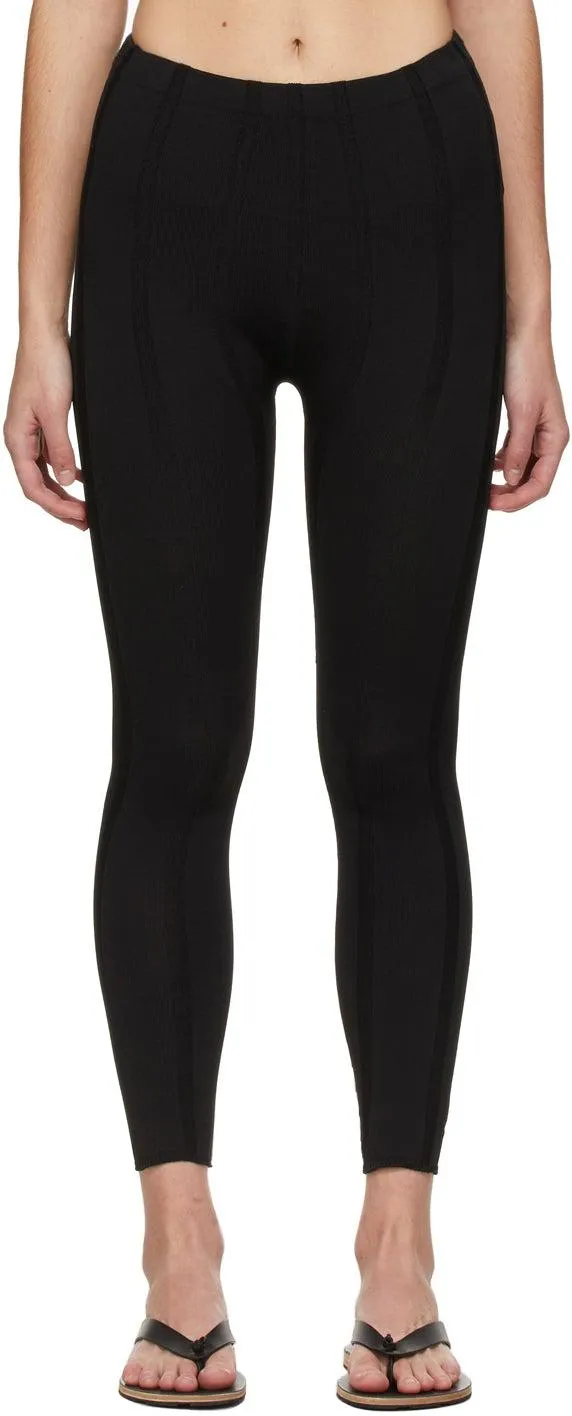 CFCL Black Indent Stripe Leggings