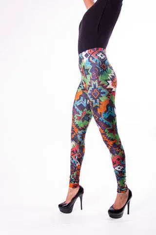 Cheyenne Tribal Leggings (XS/Teen 12, S, L)
