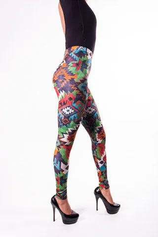Cheyenne Tribal Leggings (XS/Teen 12, S, L)