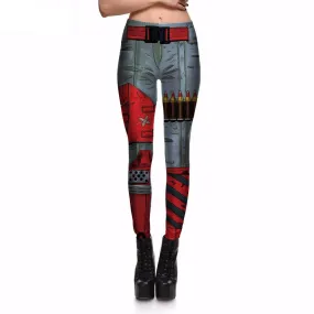 Metal Machine and Bullets Leggings Stretch Pants