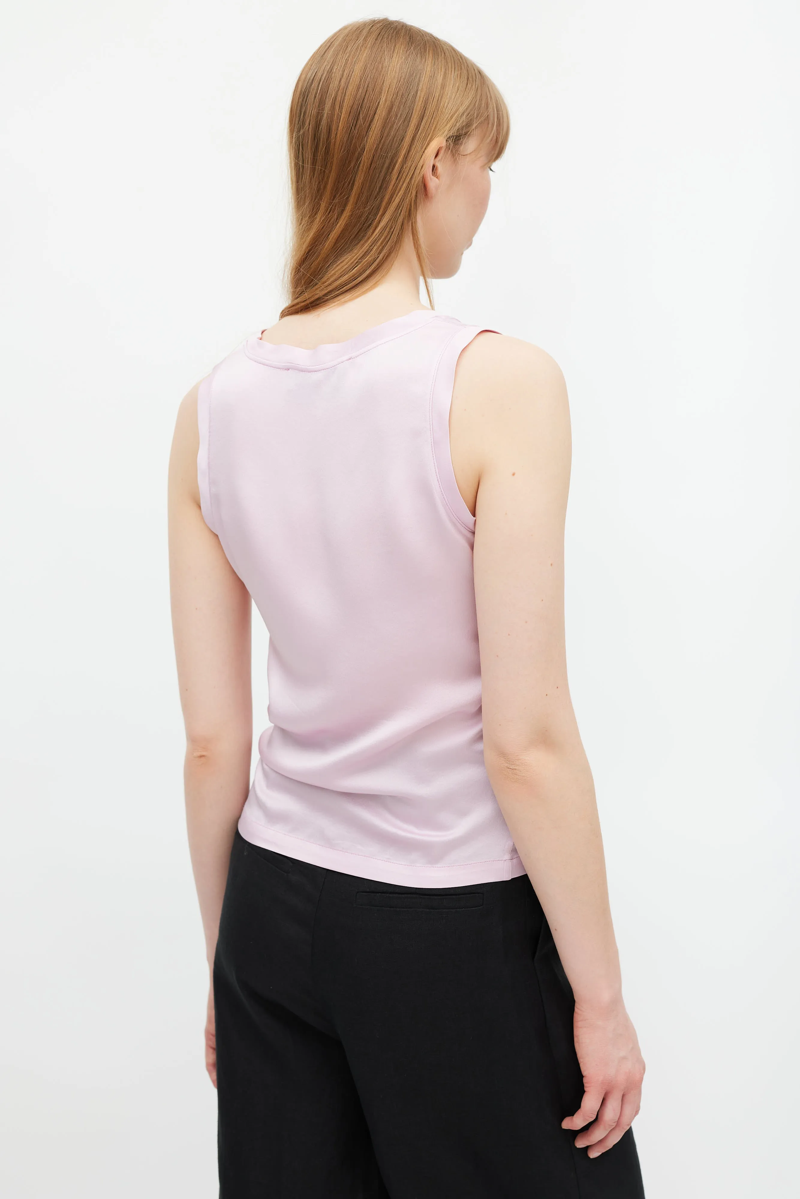 Pink Silk Tank