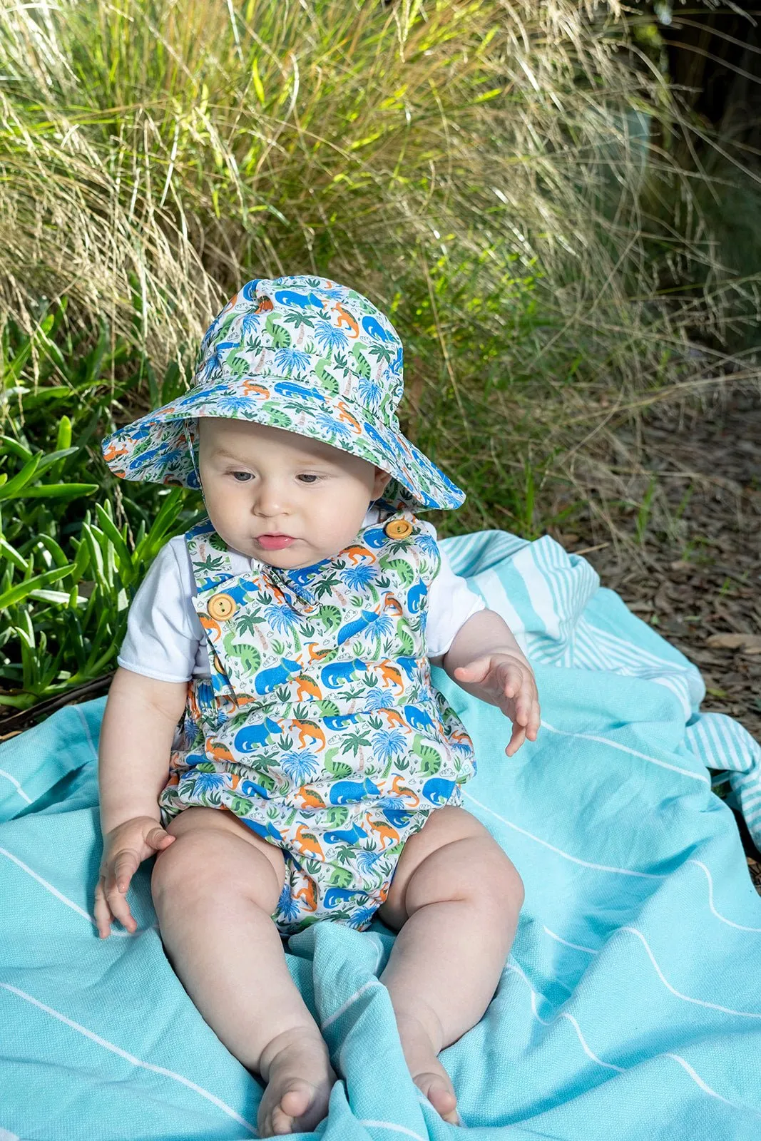 Prehistoric Wide Brim Infant Sunhat
