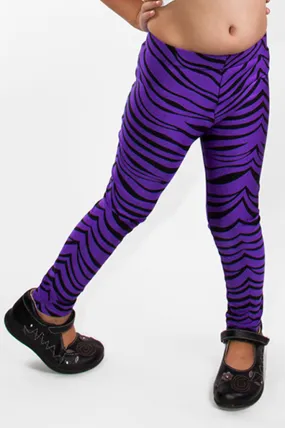 Purple Tiger Kids Leggings