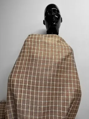 Vintage Raw Silk Check With Faded Fold