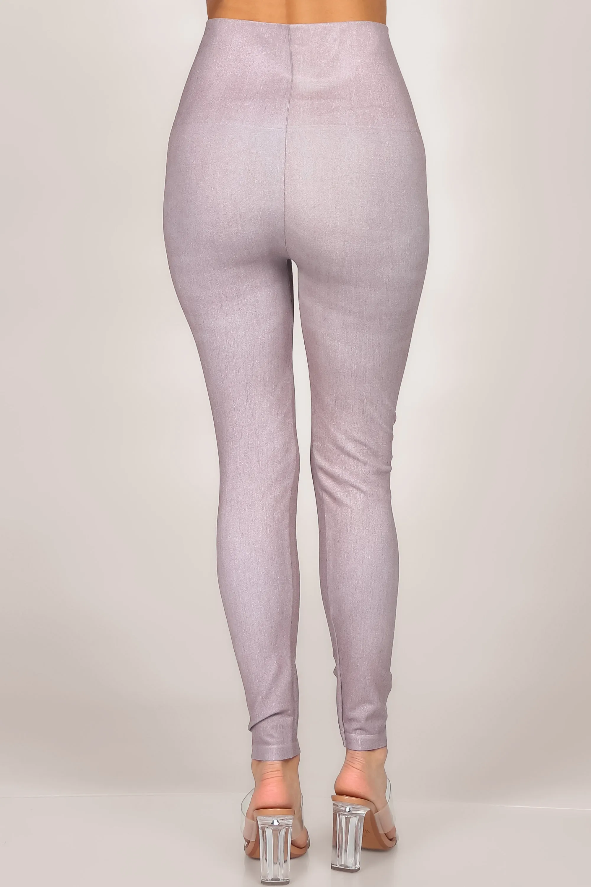 Washed Twill Printed Leggings
